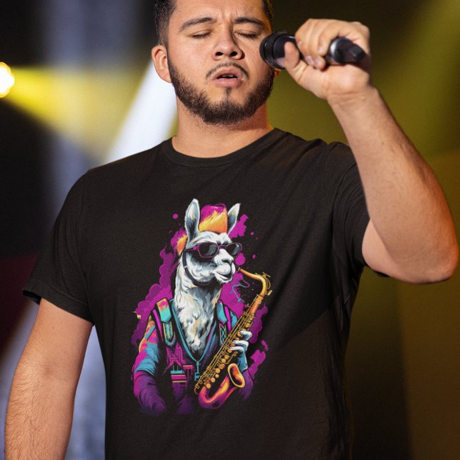 Cool Llama Saxophon T-Shirt (Von Creator hochgeladen)