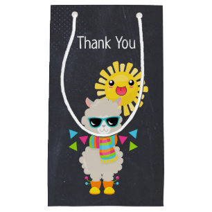 Cool Llama und lächelnd Kawaii Sun Vielen Dank Kleine Geschenktüte
