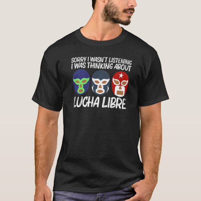 Cool Lucha Libre für Männer Luchador Mexikanischer T-Shirt (Vorderseite)