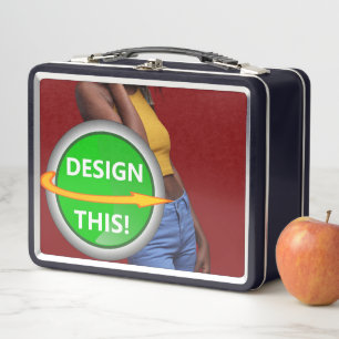 COOL ! Lunchbox en métal - Noir - Personnalisé
