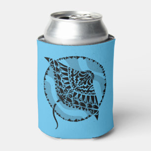 Cool Manta Ray Tribal Design Blue Dosenkühler