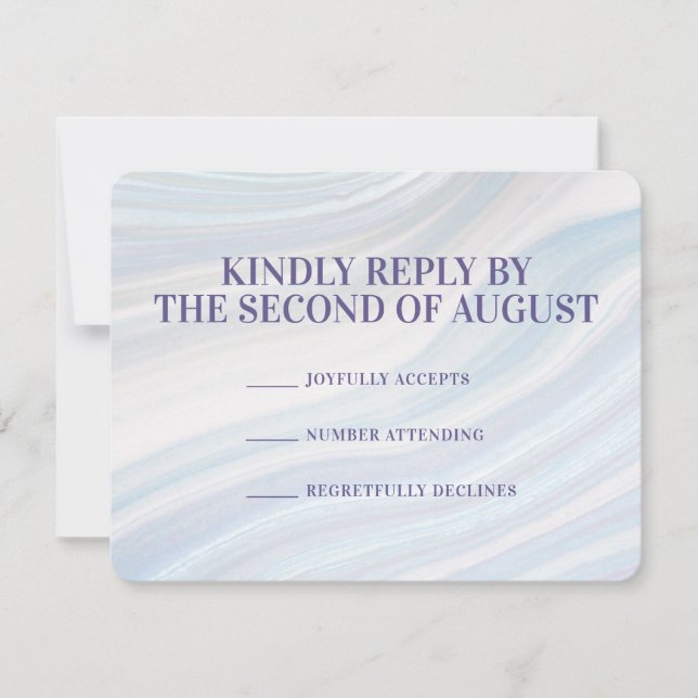 Cool Marble Geode RSVP Card Karte (Vorderseite)