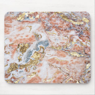 Cool Marble Gold Glitzer Mousepad