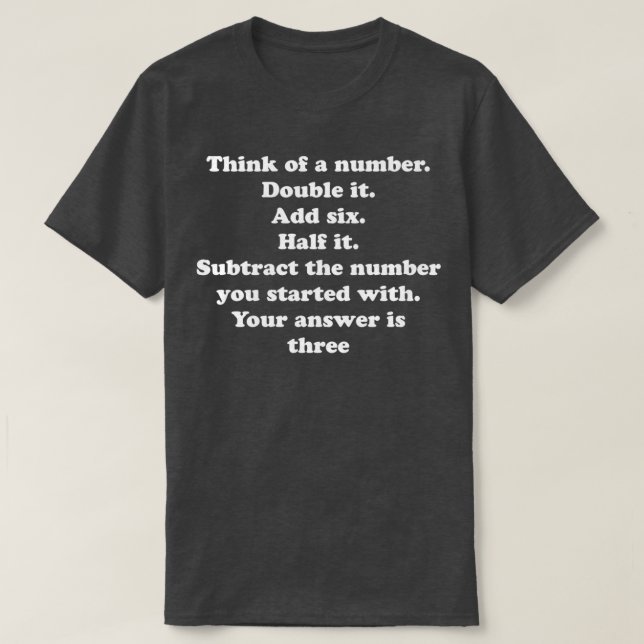 Cool Mathematik Geek Nerd Englisches Zitat Antwort T-Shirt (Design vorne)