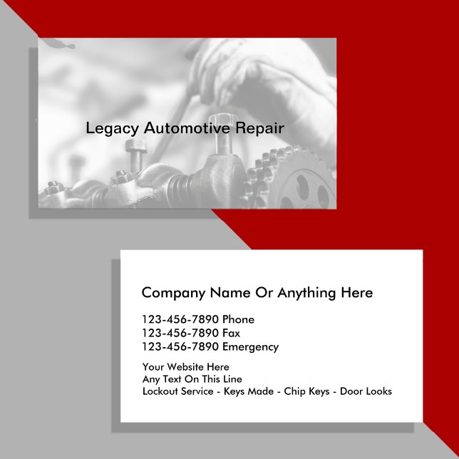 Cool mécanique automobile Cartes de visite modifia (Créateur téléchargé)