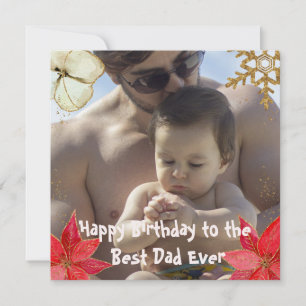 Cool Meilleur papa Jour Noël Bonne carte d'anniver