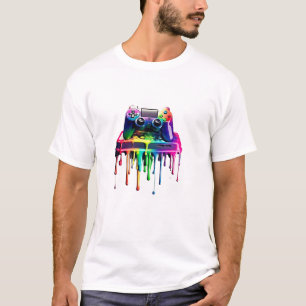 Cool Melting Gaming Controller T-Shirt, Online Gam T-Shirt