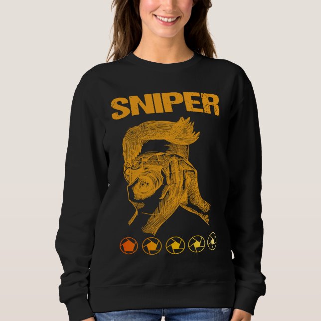 cool Men & Women Photographer Outfit Focus Photo s Sweatshirt (Vorderseite)