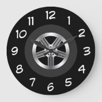 Cool Men's Car Tire Theme Man Cave Wall Clocks
