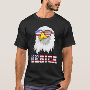 Cool Merica US-Flagge Sonnenbrille Patriot Amerika T-Shirt