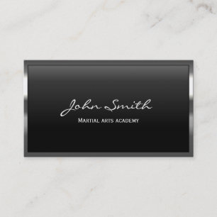 Cool Metal Border Carte de visite des arts martiau