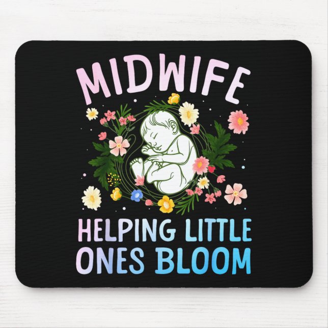 Cool Midwife Art For Women Midwifery Doula Nursing Mousepad (Vorne)