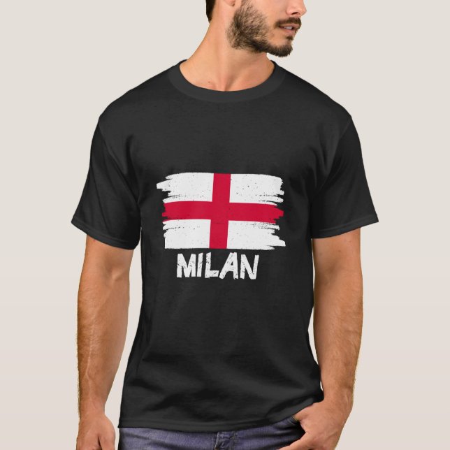 Cool Milan Flag T-Shirt (Vorderseite)