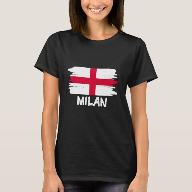 Cool Milan Flag T-Shirt (Vorderseite)