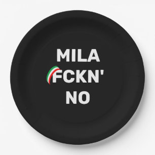 Cool MILANO - Mila Fckn Nr. mit Flagge Pappteller