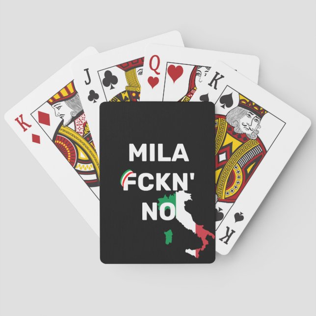 Cool MILANO - Mila Fckn Nr. mit Flagge Spielkarten (Rückseite)