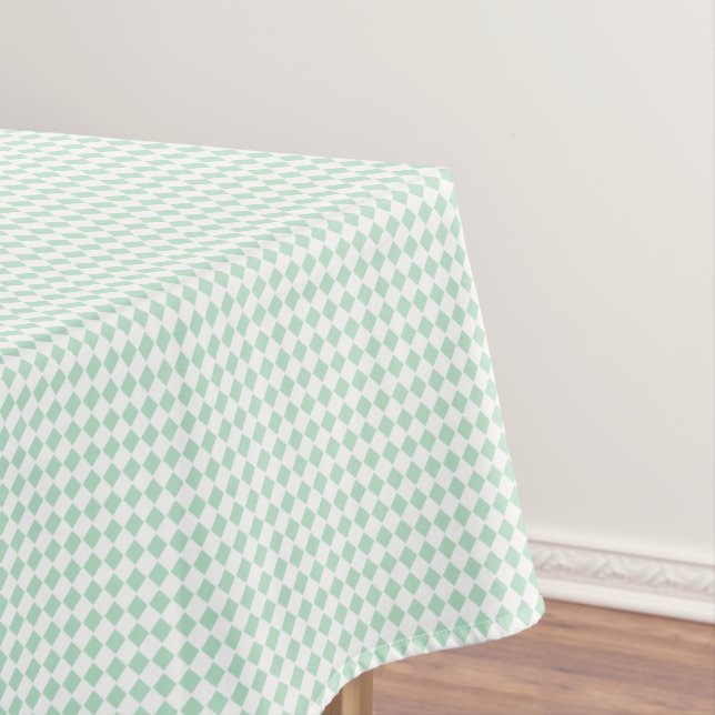 Cool-Mini-Grün-Schachbrettmuster Retro-Chic Tischdecke (Beispiel)