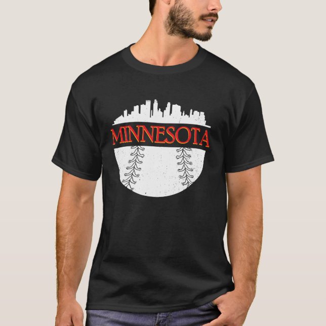 Cool Minnesota Baseball Lover  Softball Sports Fan T-Shirt (Vorderseite)