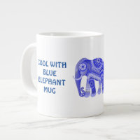 COOL MIT BLUE ELEPHANT TASSE
