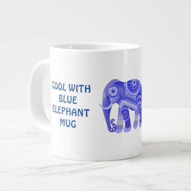 COOL MIT BLUE ELEPHANT TASSE (Vorderseite Links)