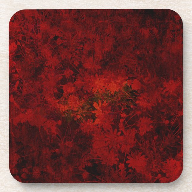 Cool, modern art of floral / flower pattern getränkeuntersetzer (Vorderseite)