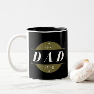 Cool Modern Best VATER Ess Foto Gold Schwarz Zweifarbige Tasse