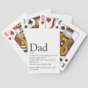 Cool Modern Dad Definition Fathers Day Spielkarten