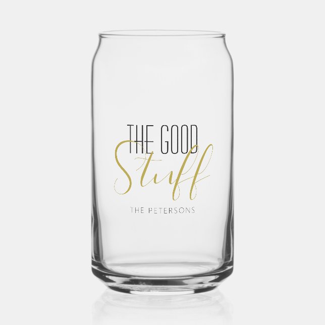 Cool Modern Elegant Good Stuff Gold Black Name (Recto)