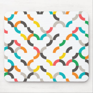 Cool, modern, farbenfroh, trendig kreisförmig geom mousepad