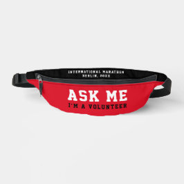 Cool Modern Fragte Me Red Schwarz-weiß Volunteer H Bauchtasche