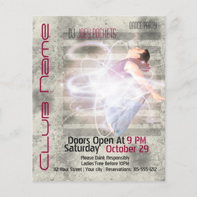 Cool Modern Nightclub Ticino Business Flyer (Vorne)