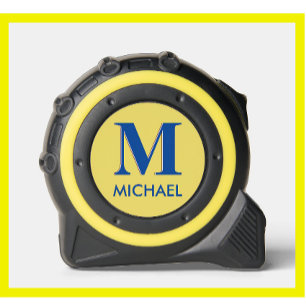 Cool Modern Personalisierter Monogrammname Maßband