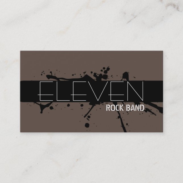 Cool Modern Rock Band Carte de visite (Devant)