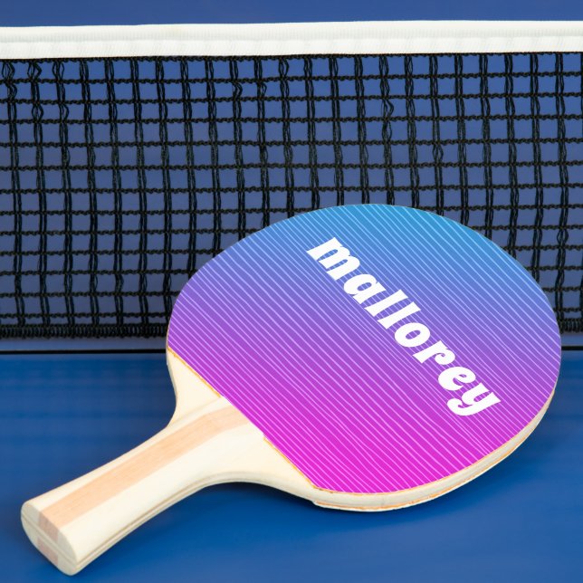 Cool Modern rosa Blau Personalisiert Tischtennis Schläger (InSitu)