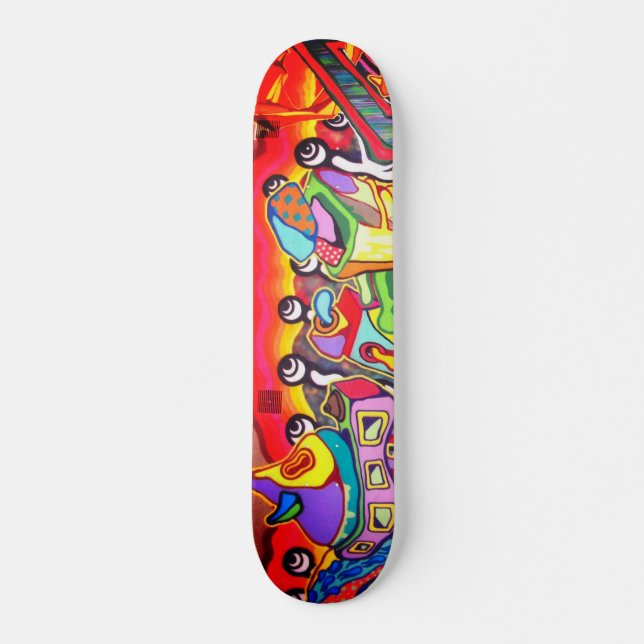 Cool Moderne Abstrakte Street Art Skateboard (Vorne)