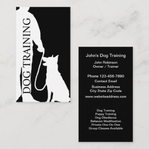 Cool Moderne  de formation de chien Cartes de visi