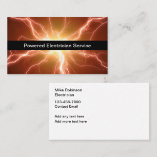 Cool Moderne Electricien Carte de visite