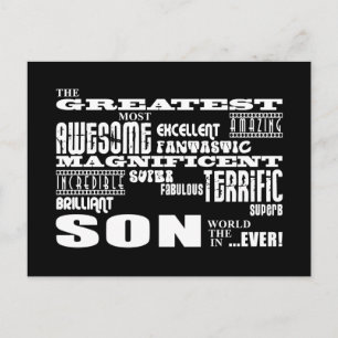Cool Moderne Fun Sons: Bester Sohn Postkarte