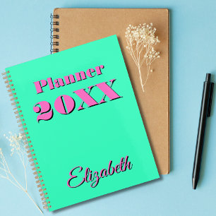 Cool moderne Neon Turquoise Pink hebdomadaire et m