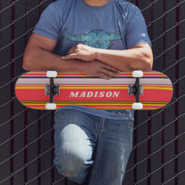 Cool Moderne Streifen Personalisierter Individuell Skateboard