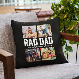 Cool Moderner KRASSER VATER  Custom Foto Kid Names Kissen