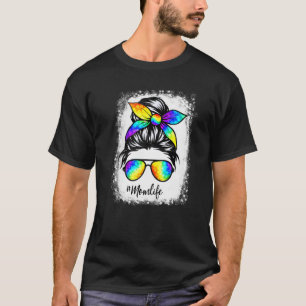 Cool Mom Life Tie Dye gebleichtes unordentliches H T-Shirt