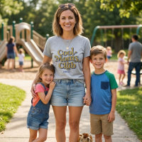 Cool Moms Club Mutige Mutterschaft Blau Gelber Tex