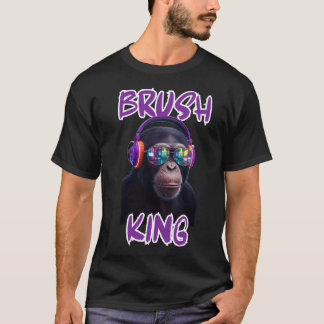 Cool Monkey with Headphones Illustration T-Shirt