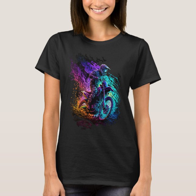 Cool motocross rider Offroad action T-Shirt (Vorderseite)