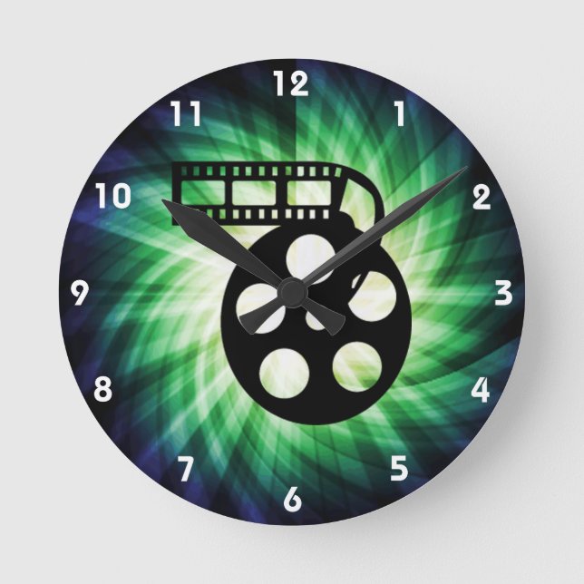 Cool Movie Film Reel Runde Wanduhr (Vorderseite)