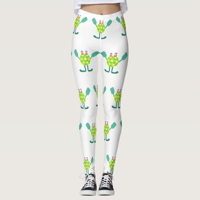 Cool Mr. Pickle-ball Pattern Leggings (Vorderseite)