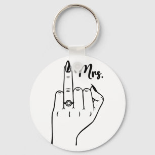 Cool Mrs Just Married Ehefrau Wedding Finger Ring Schlüsselanhänger