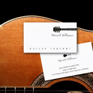 Cool Music Business Card für Gitarrenlehrer Visitenkarte