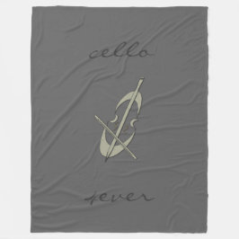 Cool Music Cello 4ever Grau Blanket Fleecedecke